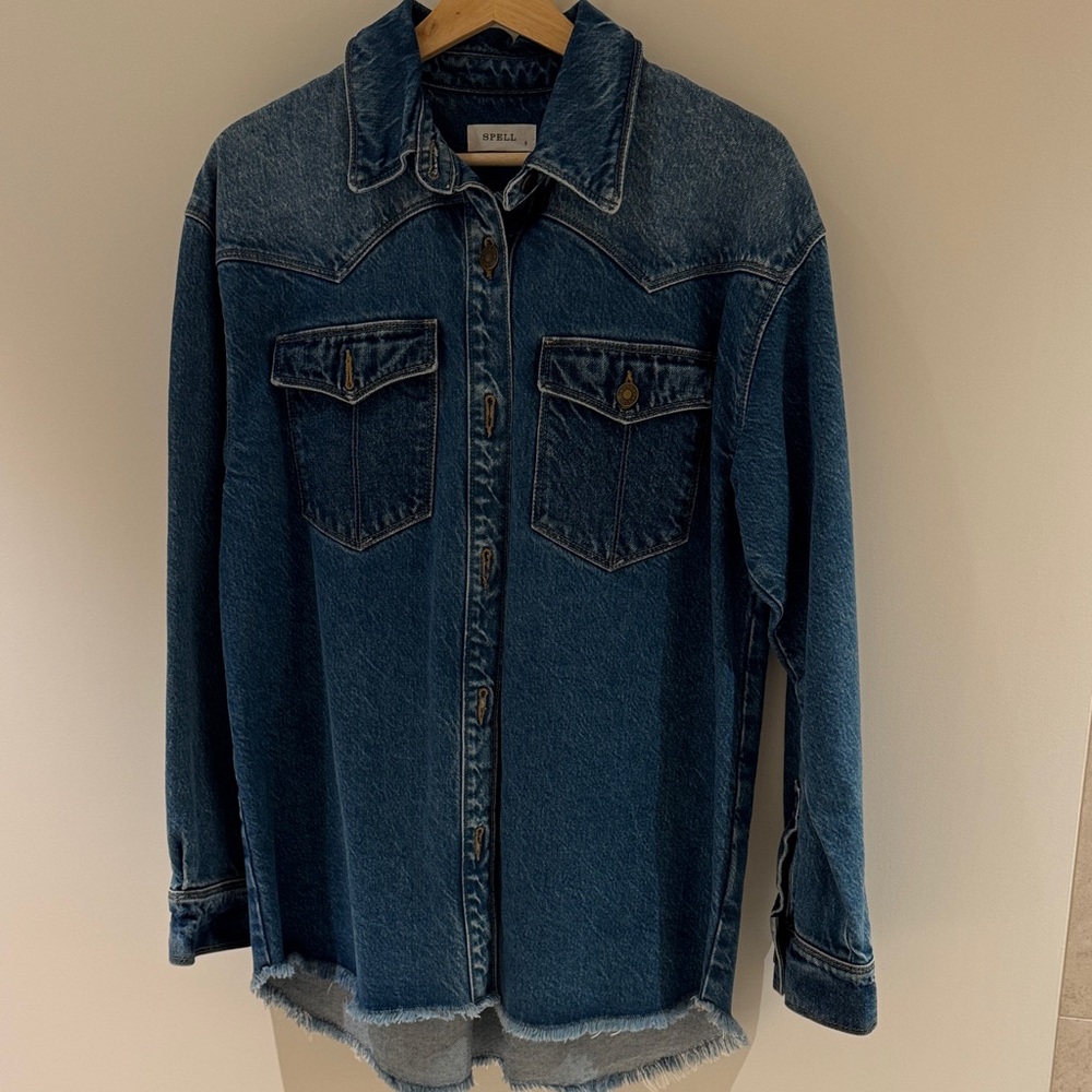 Spell Classic Blue Denim Shirt Jacket - Picture 1 of 5